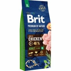 15 Kg Brit Premium By Nature Adult XL Large Hundefutter Für Große Hunde 45 - 90 Kg