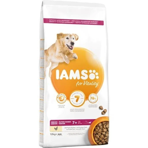 12 Kg Iams Vitality Dog Senior Large Breed Hundefutter Mit Huhn 1 12 Kg Iams Vitality Dog Senior Large Breed Hundefutter Mit Huhn