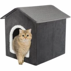 Trixie Livia Hunde- Und Katzenhaus 38 X 41 X 44 Cm Dunkelgrau Und Weiß