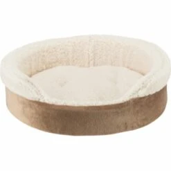 Trixie Cosma Hundebett Dunkelbraun - Beige -WoofyMart Verkaufsladen Trixie hundeseng Cosma 55 x 45 cm brun og beige p