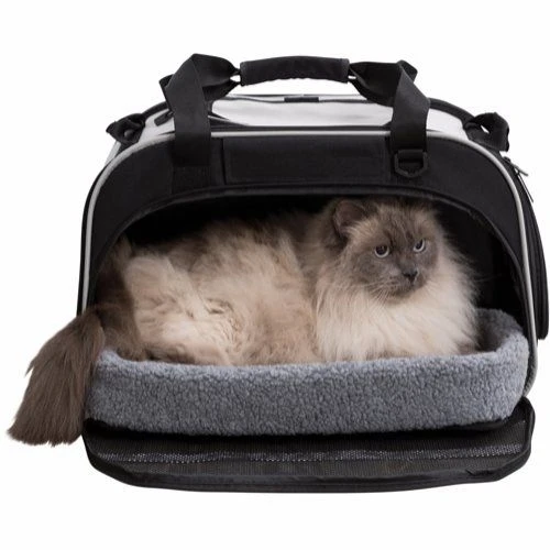 Trixie Valery Transporttasche 29 X 31 X 49 Cm Schwarz Und Grau 1 Trixie Valery Transporttasche 29 X 31 X 49 Cm Schwarz Und Grau